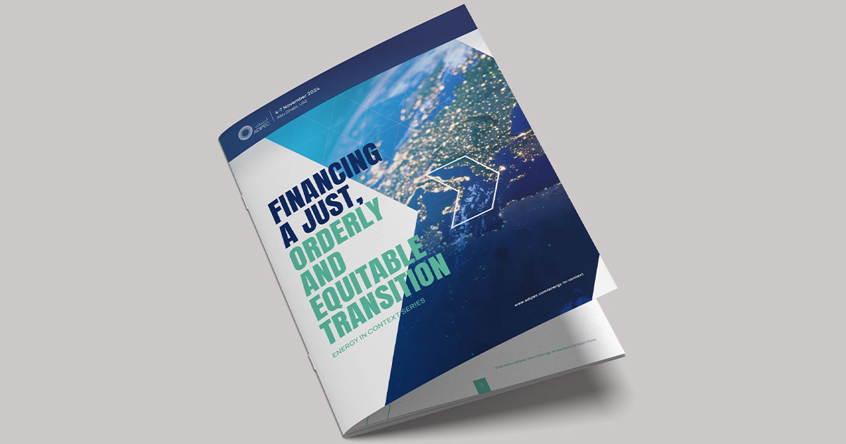 Energy in Context: Financing a just, orderly and equitable transition